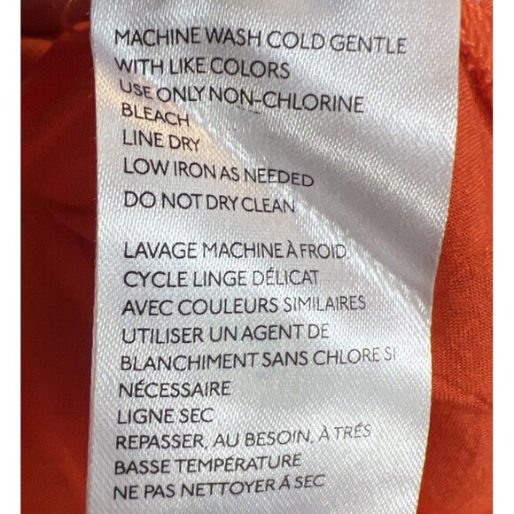 Maeve Anthropologie Karine Orange Floral Embroidered Beaded Lace Top Blouse Sz 4 - Picture 7 of 13